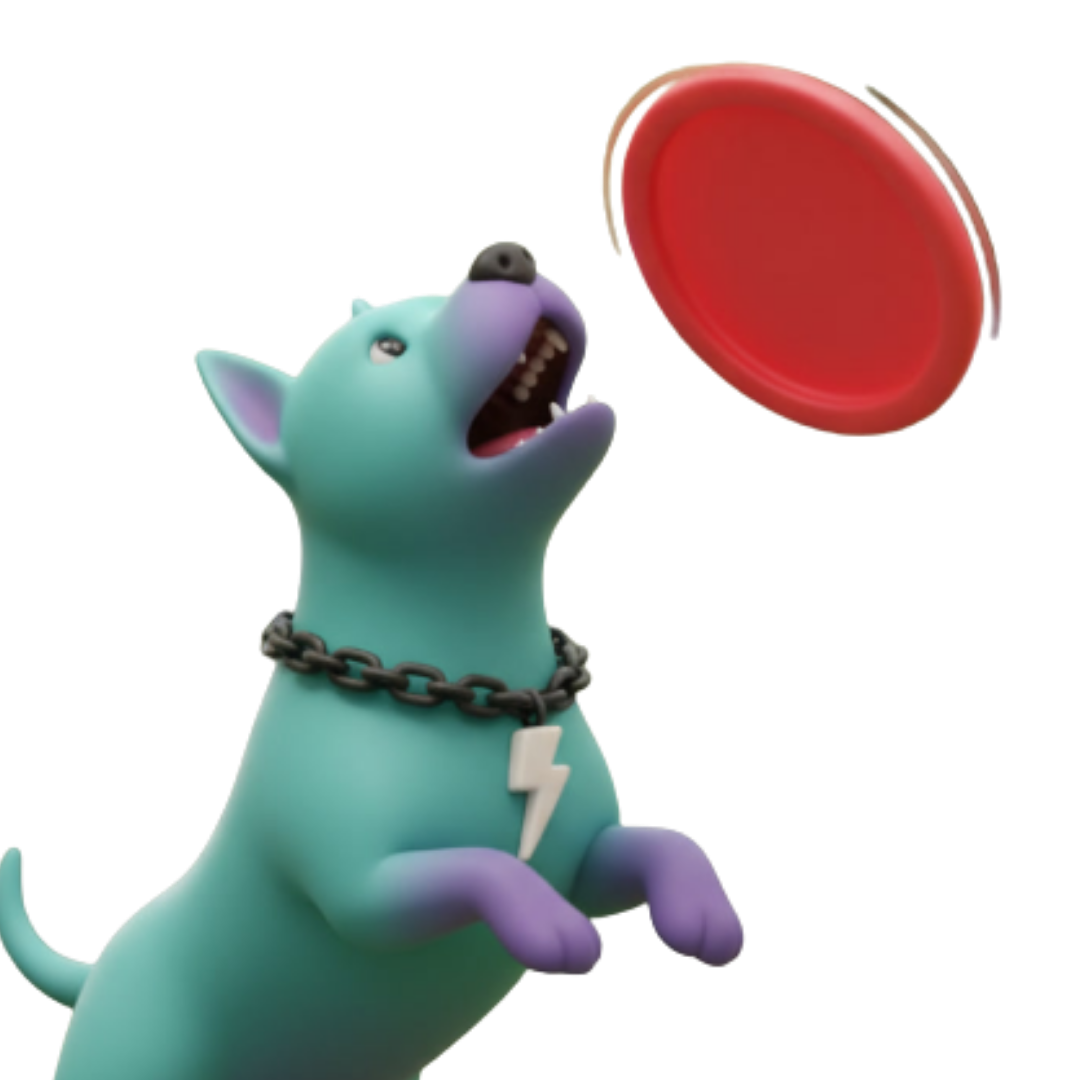 Bolt leaping for the frisbee